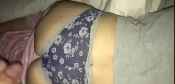  Jerking Off On Wife’s Sleeping Ass And Panties